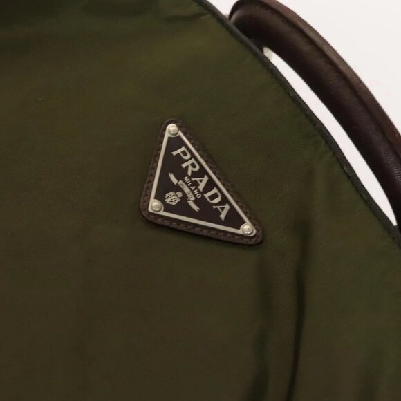PRADA Garment Cover Nylon Khaki Silver Auth - Picture 6 of 15